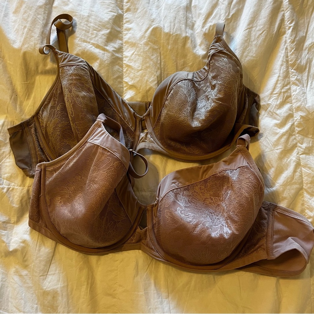 Soma Bundle - 2 Lightest Lift Bras in Non Padded Underwire Tan & Mauve